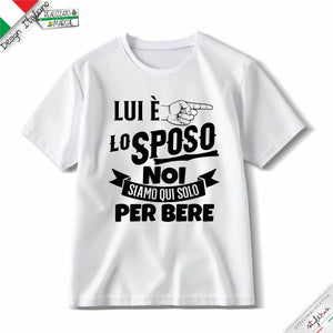 T-shirt per addio al Celibato CON DITO CHE INDICA, PER SPOSO E AMICI