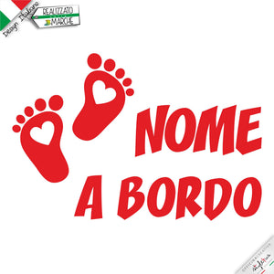 Adesivo prespaziato bimbo a bordo2