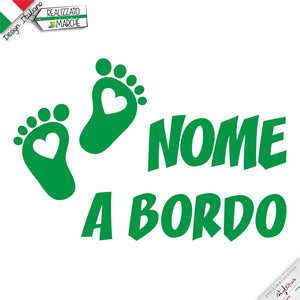 Adesivo prespaziato bimbo a bordo2