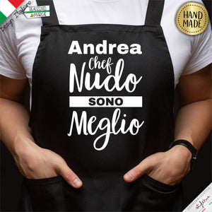 Grembiule  "Nudo sono meglio"