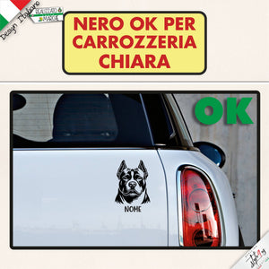 Adesivo Personalizzato American Bully con Nome – Vinile 3M™ Alta Resistenza