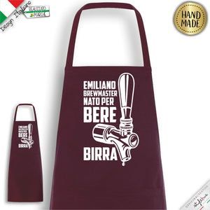 Grembiule Nato per bere birra personalizzato con nome