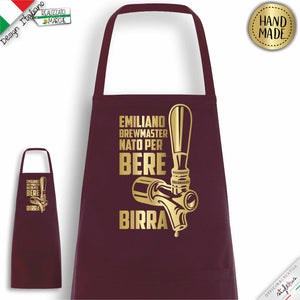 Grembiule Nato per bere birra personalizzato con nome