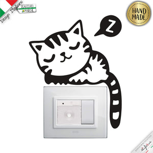 ADESIVO GATTO PER INTERRUTTORE