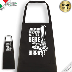 Grembiule Nato per bere birra personalizzato con nome