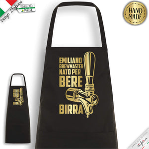 Grembiule Nato per bere birra personalizzato con nome