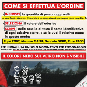 ADESIVI FAMIGLIA PERSONALIZZATI