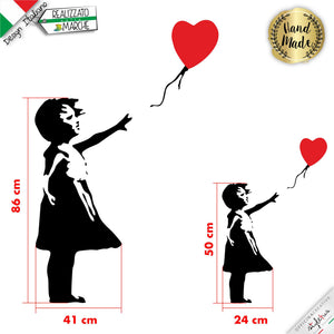 adesivo "Banksy bambina con il palloncino"